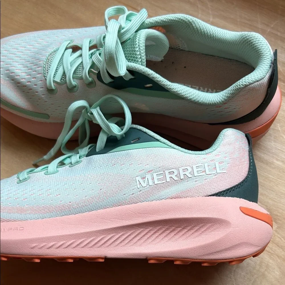 Merrell Women's Mint and Coral Running Shoes - Picture 5 of 6